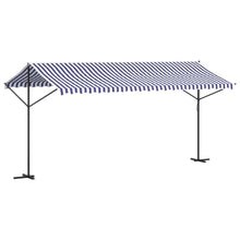 SDVantage Free Standing Awning 600X300 Cm Cream, Double-Sided Outdoor Patio Umbrella with Powder-Coated Steel Frame, Uv Water-Resistant Garden Shade for Deck,White-5 X 3 M