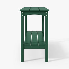WestinTrends Malibu 55" Outdoor Patio HDPE Adirondack 2-Tier Shelf Console Table, Dark Green