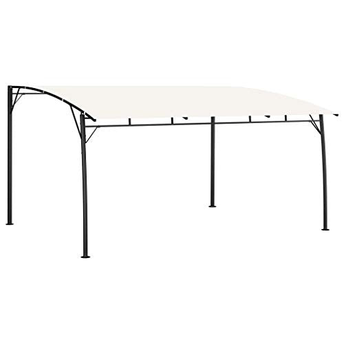 HKTMGDNG 13x10 ft Patio Gazebo Metal Garden Canopy Sunshade Tent, Cream