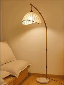 Floor Lamp，Floor Lamp for Living Room， Japanese Creative Bedside Vertical Reading Lamp (Without Light Source) Standing Lamps(Gray)