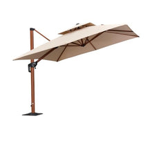 9 Feet Double Top Deluxe Square Patio Umbrella with Steel Plate Base