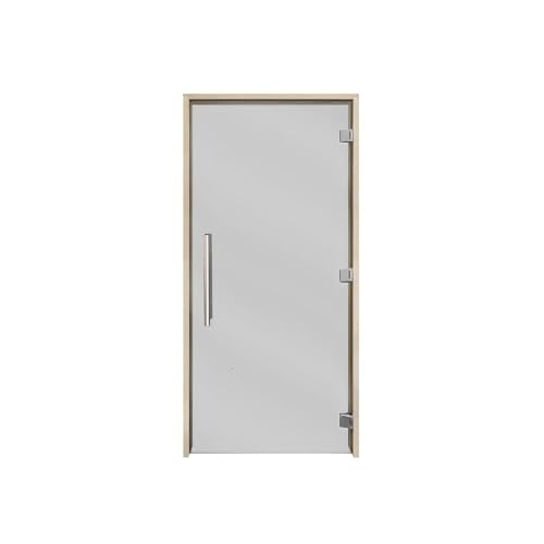 PROSAUNAS Clear & Tinted Glass Sauna Door, Prehung Tinted Glass Sauna Door (Right Hanging, ADA Tinted - Aspen Frame 36X81)