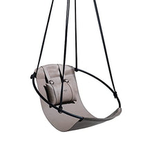 Mern Living Faux Leather Hanging Egg Chair – Handmade Hammock Swing Chair for Bedroom, Indoor & Outdoor Patio Swing, 275 lbs Capacity, Double-Layered Leather