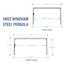 Backyard Discovery Windham 14' x 12' Modern Galvanized Steel Pergola Kit with Shade Sail Canopy, All-Season Durability, PowerPort, High-Wind Rating for Outdoor Patio, Garden, Deck, Entertaining