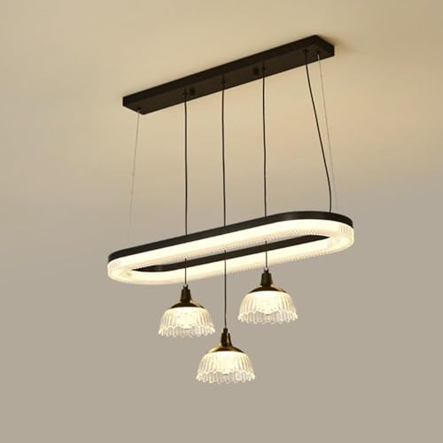 MVNOIRE Nordic Pc Lampshade Pendant Light Three Color Dimmable Iron Art Lamp Body LED Source Dining Room Decorative Hanging for Living Bar