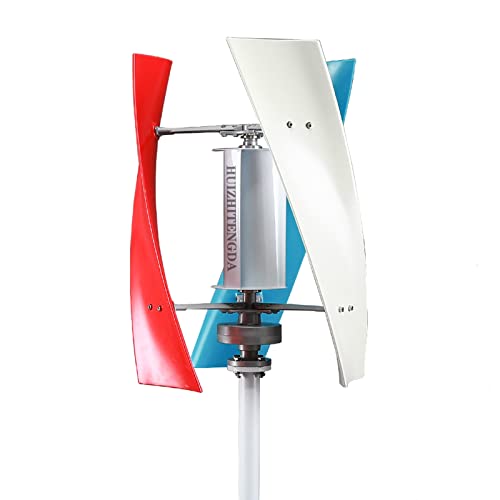 HUIZHITENGDA 10000W Low Noise Wind Turbine Generator, 12V 24V 48V Vertical Axis Free Energy Windmill with Controller,Portable Vertical Wind Power Generator,220v