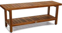 AquaTeak 48" Spa Teak Entryway Bench with Shelf