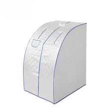 POGHDBXA Sauna Accessories, Portable Steam Tent Saunal,Stand Sauna Box,with Removable and Fumigator Single Home Sweating Bracket Bath(Silver-Blue)