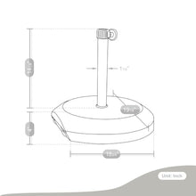 OROTLECT 77 Lb. Free Standing Umbrella Base with Wheels