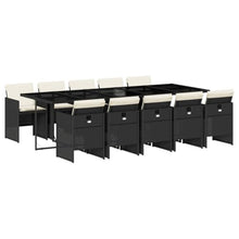 AMBERARD Patio Dining Set Set of 10 Black and Cream White Furniture Set