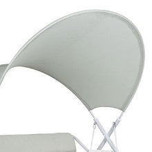 Diz Outdoor Hanging Double Swing Sofa Chair-White Powder Coated Steel