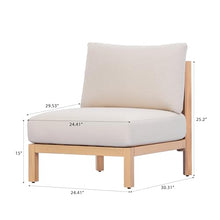 Seeheool Acacia Wood Patio Furniture Club Chair, Outdoor Rope-Woven Chair, Set of Two, Suitable for porches, Gardens, backyards, and Balconies (Light Teak + Beige Rope + Beige Cushion).
