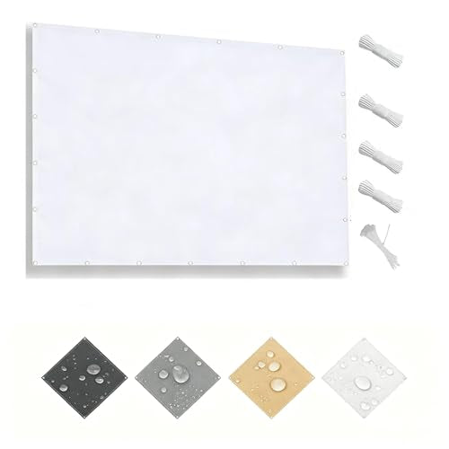 UIYIUI Sun Shade Sail for Garden 30x33ft Waterproof Rectangle Patio Sunshade Sunscreen Awning Canopy with Grommets for Outdoors, Garden, Patio, Porch, 95% UV Block, White