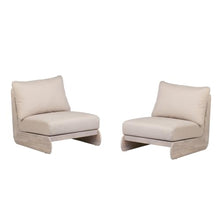 Christopher Knight Home Hopi Set of 2 Outdoor Club Chairs with Water Resistant, Acacia Wood Lounge Chair Outdoor, Patio Low Profile Accent Chairs, Comfy Reading Chairs for Garden, Light White + Sand