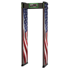 Walk Through Metal Detector, MegaDetector® 18-Zone IP65 Outdoor US Flag