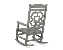 Martha Stewart by POLYWOOD® Chinoiserie Rocking Chair in Slate Grey