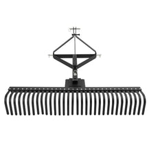 3 Point 60" Landscape Rake for Cat 1 Tractor Attachment Compact Tractors Loader Gravel Driveway Leveling Soil Grading Rock Debris Removal