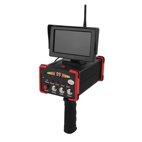 DFEDHF Underground Metal Detector Display Screen Highly Accurate Underground Metal Scanner 1000m Range Efficient 15m Depth for Gold