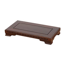 YYBOES Plant Pedestal Stand Rectangular Wood Carving Ornament Base Flower Pot Vase Stone Base Small Coffee Table Wooden Bracket Bonsai Pedestal Pedestal Stands for Display