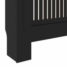 Engineered Wood Radiator Cover 2 Pack Black 80.71 x 8.07 x 32.09 in