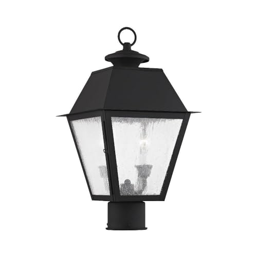 Livex Lighting 2166-04 Mansfield 2-Light Outdoor Post Head, Black