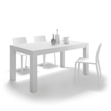 Mobili Fiver, Rachele Extendable Dining Table, 63(89) x35 in, Ashwood White, for 6-8 People, Expandable Dining Table for Kitchen, Living Room, Italian Furniture