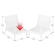Costaelm Portsmouth Outdoor Patio HDPE Deep Seating Loveseat sectional, White