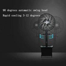 DFEDHF Powerful fan Fan Misting Spray Humidifier Quiet Tower Atomization Commercial Vertical Oscillating Fan Industrial Rotating Mobile Cooling 3 Speed 43L Water Tan Spray