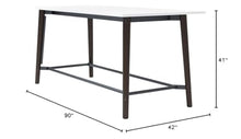 Olio Designs Della Rectangle Bistro Table, 42" x 90", Umber