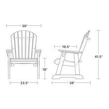 Wildridge Heritage High Fan Back Chair, Cardinal Red - Outdoor All-Weather Poly Furniture for Patio, Deck, Yard