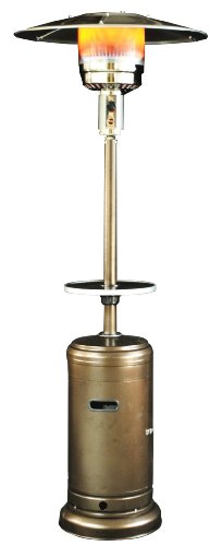 SUNHEAT International (SUNH0) Classic Umbrella Design Portable Propane Patio Heater, Golden Hammered