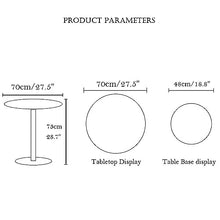 Fodalob Sturdy Base Bistro Table for Dining Room Patio Bistro, 27.5 inch Top, 28.7inch Height(Red)