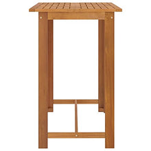 HGFDVCMR 9-Piece Garden Bar Set, Acacia Wood & Rattan, 8 Stools, Gray