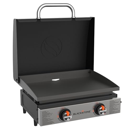 22" (56 cm) countertop grill with lid, stainless steel front