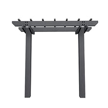 Vita Charcoal Gray Wildwood Cedar Arbor – 72" W x 90" H, Garden Arch for Climbing Plants, Wedding Ceremony & Backyard Décor, Durable Two-Post Trellis, Easy Assembly, for Parties & Celebrations