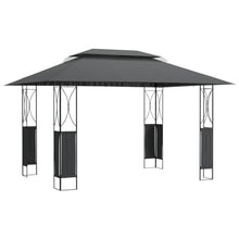 HKTMGDNG 10x13 ft Metal Gazebo, Double Tier Canopy for Patio Garden
