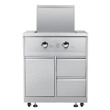 KoolMore 32 in. Outdoor Kitchen Liquid Propane Side Burner with Bottom Cabinet in Stainless-Steel (KM-OKS-SBC)