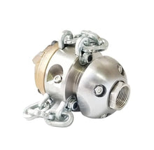 Rotating Sewer Nozzle, High Pressure Pipeline Dredging Cleaning Diamond Nozzles Rope & Chain Sling(1I2 Female 50LPM)