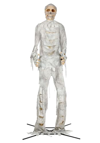 Gemmy 12FT Short Circuit Mummy Animatronic | Halloween Decoration with Flashing Lights, Motion, Sound for Indoor/Outdoor Display