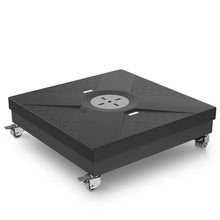 Patioslife Heavy-Duty Patio Umbrella Base with 4 Lockable Wheels 880 lbs, High Capacity Steel Frame, Decorative Modular Rolling Stand for Most Offset Umbrellas, Patio Garden Poolside