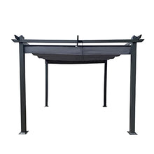 SPOFLYINN Modern Aluminium Pergola Shelter for Gardens Terraces, Backyard, Metal Frame Support Outdoor Patio Retractable Shade Canopy Sunshelter 13x10 Ft Gray As Shown One Size