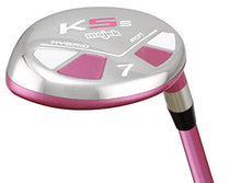 Majek Pink Senior Ladies Golf Hybrids Irons Set Ultra Light Weight Forgiving Fuchsia Woman - Pink