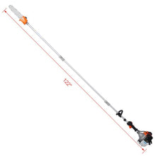 AMZXPLORE 52cc Gas Powered Multi Tool, 10 in 1 Weed Eater with String Trimmer, Brush Cutter, Hedge Trimmer and Pole Saw Attachments, 2 Cycle Engine Lawn Care Tool Kit with Extension Pole