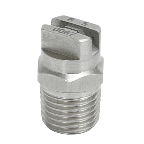 Stainless Steel Flat Fan Nozzle 100Pcs 1/4'' 1/8'' Stainless Steel 303, 316 Material Low Flow HVV for Parts Washing, Spray Coating, Pressure Cleaning(1 of 4 650033,316 Material)