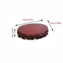 QUANGJN Pcs Plants Saucers Base Solid Wood Ornaments Handicraft Oval Flower Potted Buddha Statue Bracket Plant Pot Saucers,