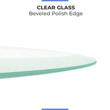 42" Inch Round Glass Table Top 3/4" Thick Tempered Beveled Edge by Fab Glass and Mirror