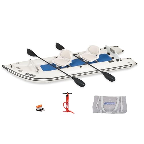 Sea Eagle 437PS PaddleSki Inflatable Catamaran Boat Blue/White