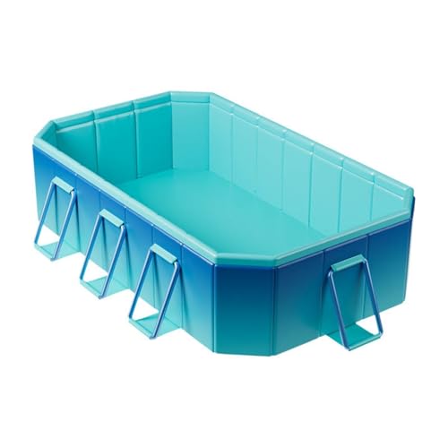TQQEPOOL Foldable Non-Inflatable Kids' and Adults' Outdoor Swimming Pool,Portable Outside Swimming Pool, Kid Pool for Backyard Dog Pools(Size:2.1m)