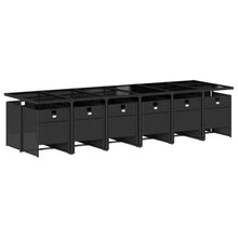 AMBERARD Patio Dining Set Set of 12 Black Furniture Set