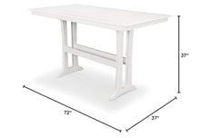 Trex Outdoor Furniture™ Farmhouse Trestle 37" x 72" Bar Table in Classic White